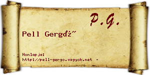 Pell Gergő névjegykártya