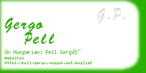 gergo pell business card